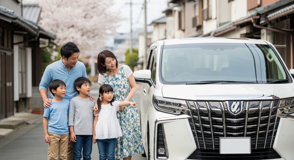 高級ミニバンアルファードも自社ローンで！京都の家族に広い車を届ける審査